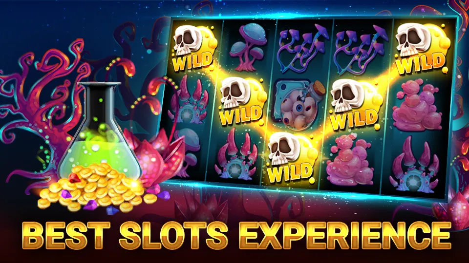 Màn hình video slot hiện đại với đồ họa 3D sống động, nhiều nhân vật và hiệu ứng đặc biệt, thu hút người chơi.